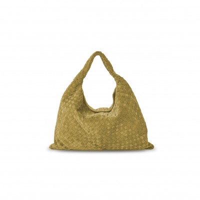 BOTTEGA VENETA LARGE HOOP IN GREEN 763970 (53*24*13cm) 